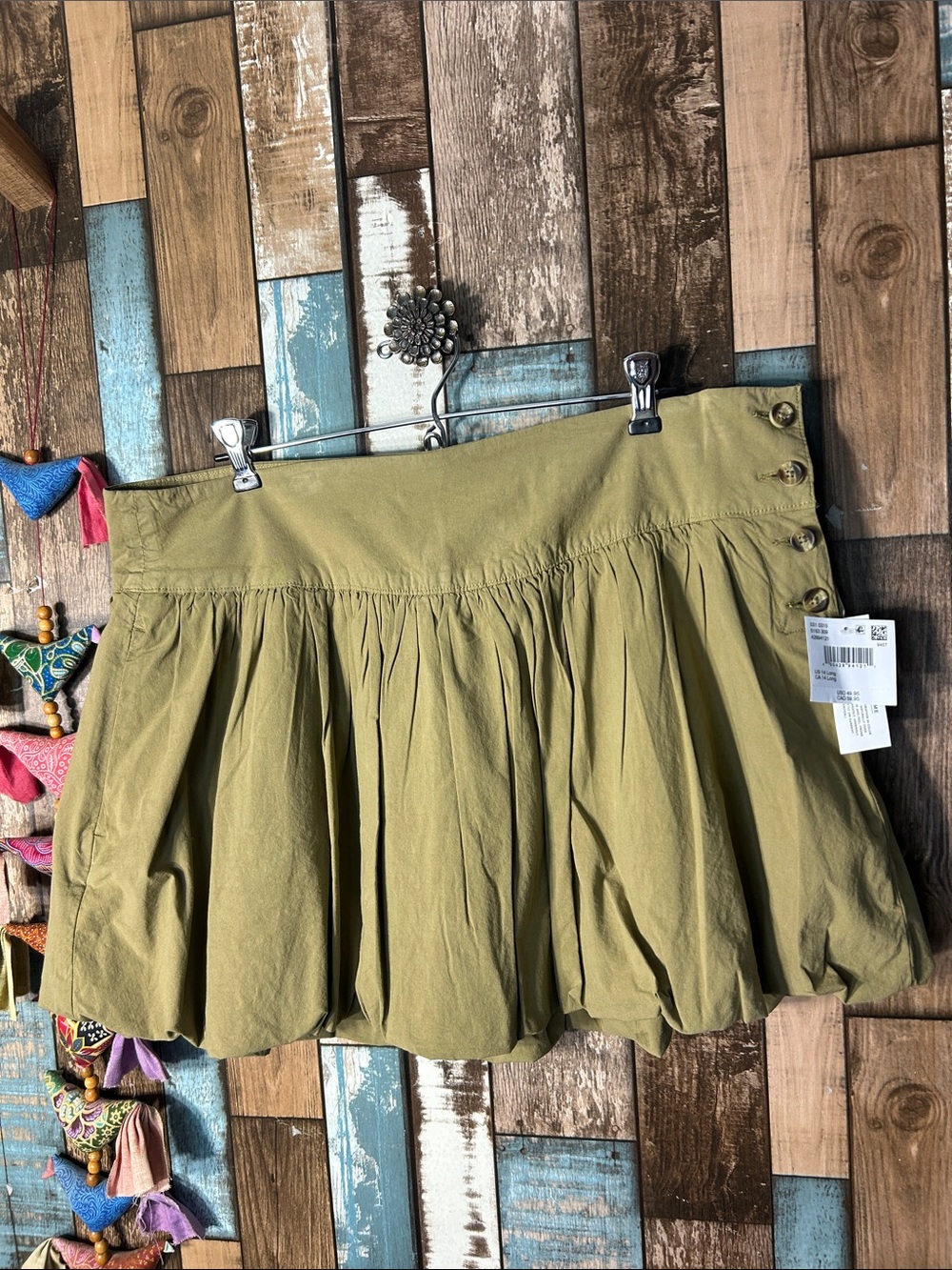 American Eagle Olive Green Gathered bubble Skort